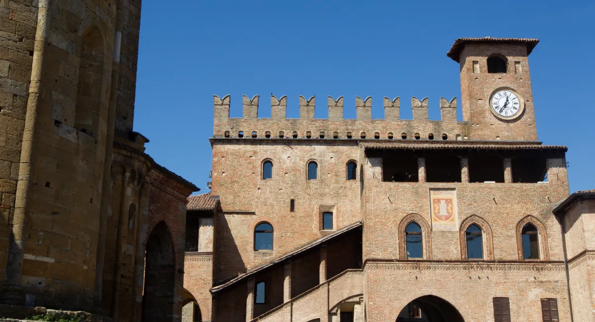 Medieval architecture of Castell’Arquato village in Emilia Romagna