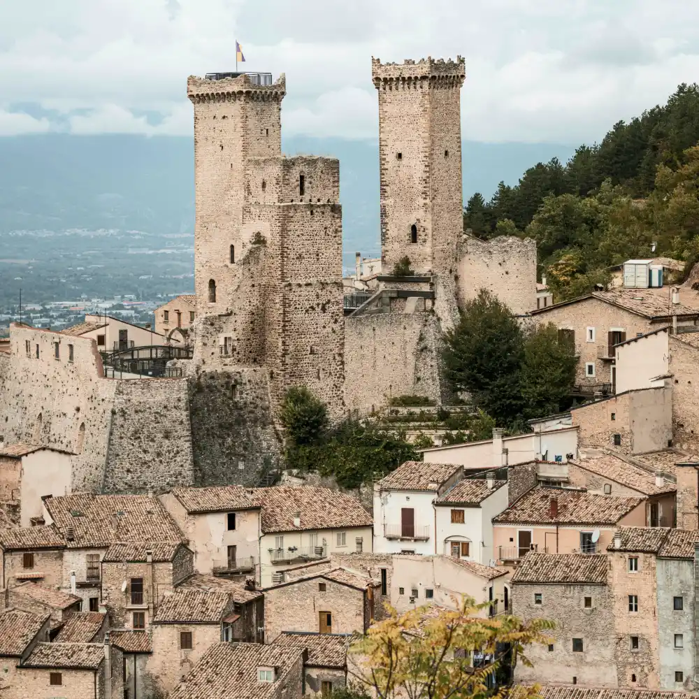Medieval village of Pacentro in Abruzzo, Italy