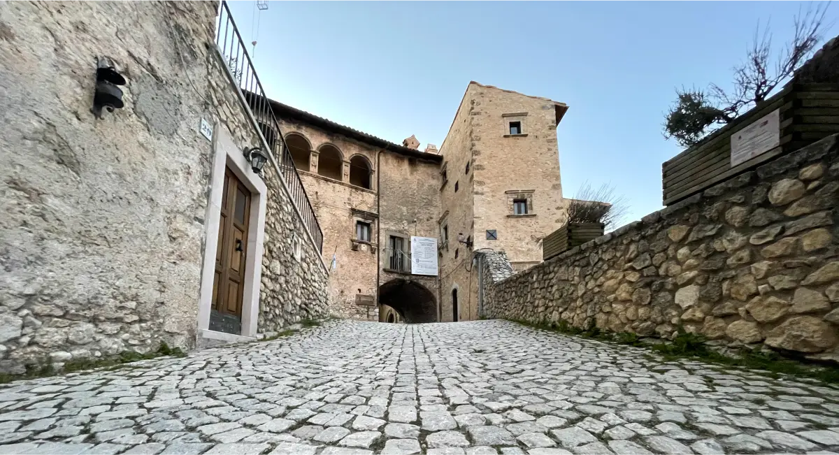 Stone alleys of Santo Stefano di Sessanio, medieval village in Abruzzo