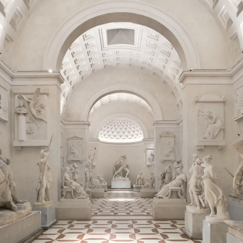 Interior of the Canova Museum Gypsotheca in Possagno, Veneto