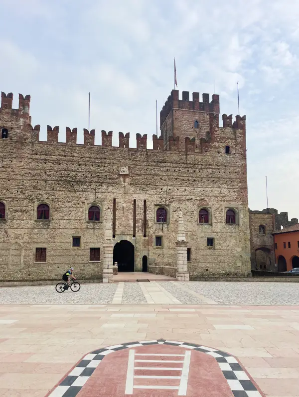 View of Marostica Castle and its medieval square in the Veneto region