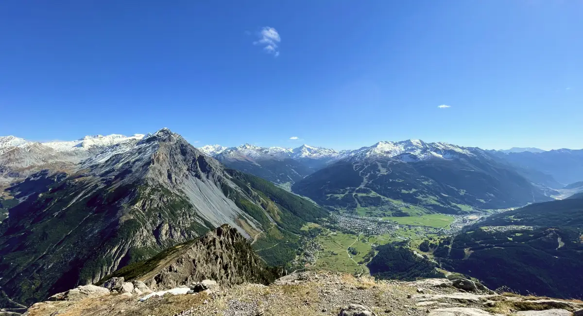 Aerial view of the iconic hairpin turns of the Stelvio Pass, one of the Alps’ most legendary climbs