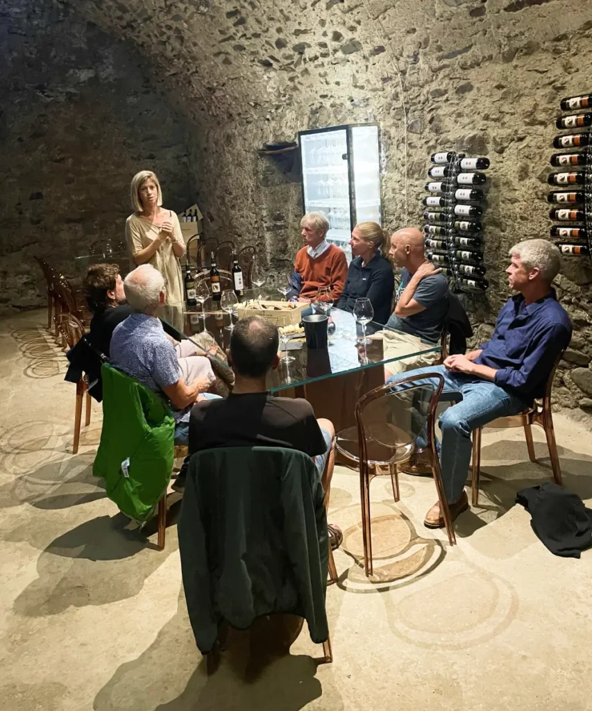 Wine tasting in a historic stone cellar in the heart of Valtellina